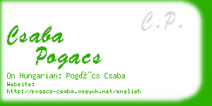 csaba pogacs business card